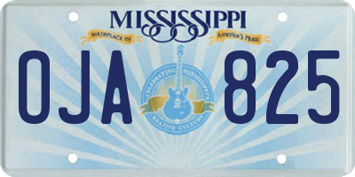 MS license plate OJA825