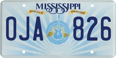 MS license plate OJA826