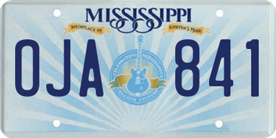 MS license plate OJA841