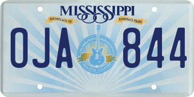 MS license plate OJA844