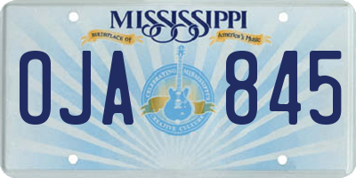 MS license plate OJA845