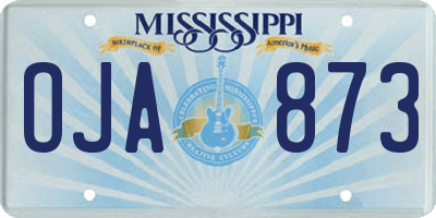 MS license plate OJA873