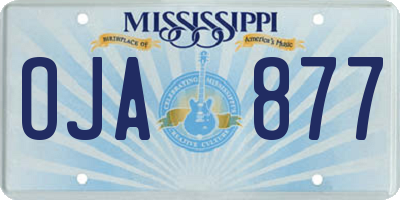 MS license plate OJA877