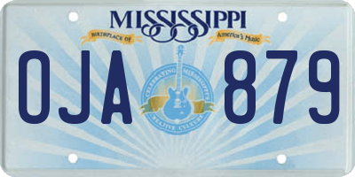 MS license plate OJA879