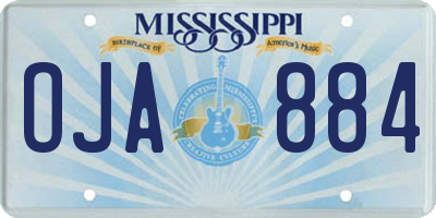 MS license plate OJA884