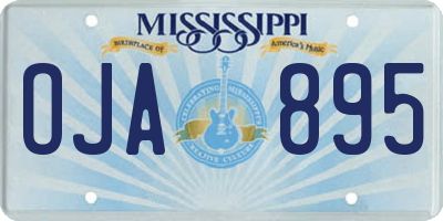 MS license plate OJA895