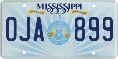 MS license plate OJA899