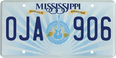 MS license plate OJA906