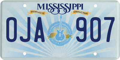 MS license plate OJA907