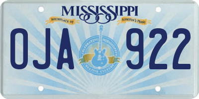 MS license plate OJA922