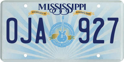 MS license plate OJA927