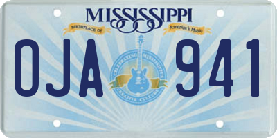 MS license plate OJA941