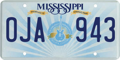 MS license plate OJA943