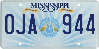 MS license plate OJA944