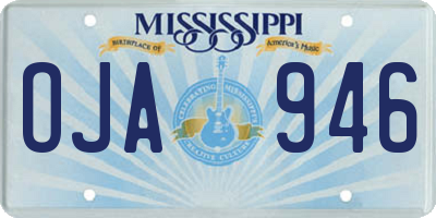 MS license plate OJA946