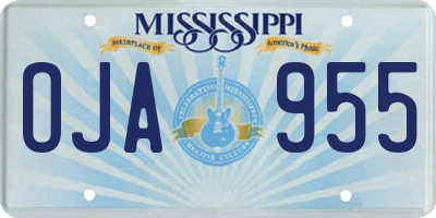MS license plate OJA955