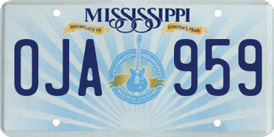 MS license plate OJA959