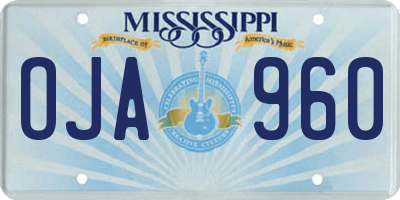 MS license plate OJA960