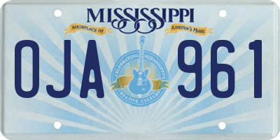 MS license plate OJA961