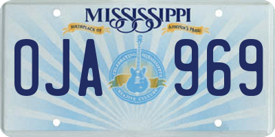 MS license plate OJA969