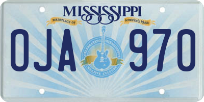 MS license plate OJA970