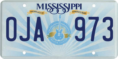 MS license plate OJA973