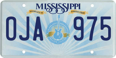MS license plate OJA975