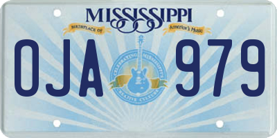 MS license plate OJA979