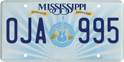 MS license plate OJA995