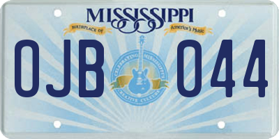 MS license plate OJB044