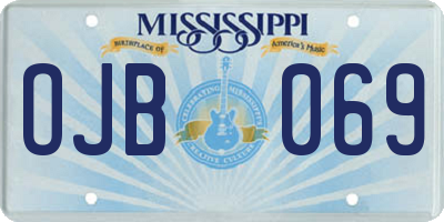 MS license plate OJB069