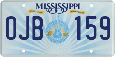 MS license plate OJB159