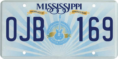 MS license plate OJB169