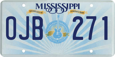 MS license plate OJB271