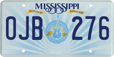 MS license plate OJB276