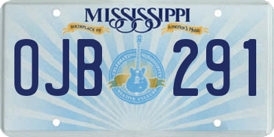 MS license plate OJB291
