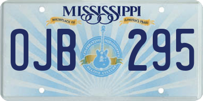 MS license plate OJB295