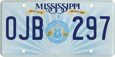 MS license plate OJB297
