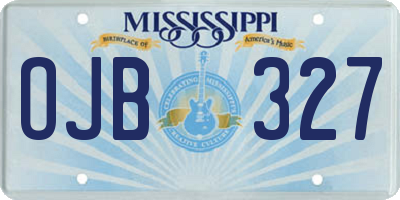 MS license plate OJB327