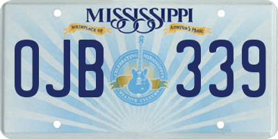 MS license plate OJB339
