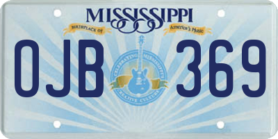 MS license plate OJB369