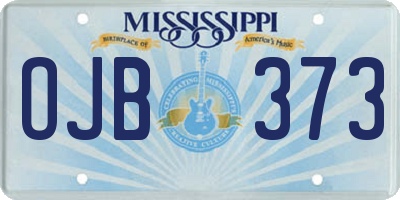 MS license plate OJB373