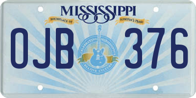 MS license plate OJB376