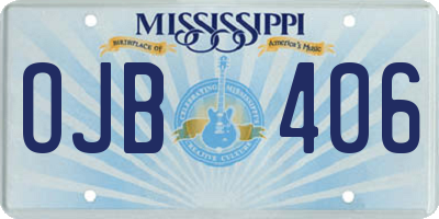 MS license plate OJB406
