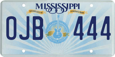 MS license plate OJB444
