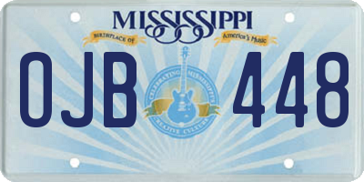 MS license plate OJB448