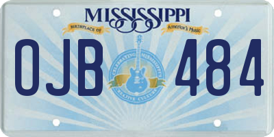 MS license plate OJB484