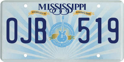 MS license plate OJB519