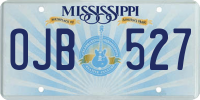 MS license plate OJB527