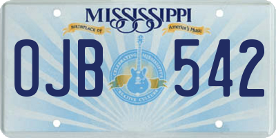 MS license plate OJB542